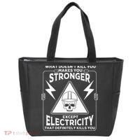 Cool Electrician Gift Funny Electricity Kill You Lineman Tote Bag thumb 0