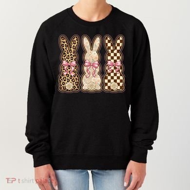 Cute Easter Girly Coquette Bunnies Women's Sweatshirt