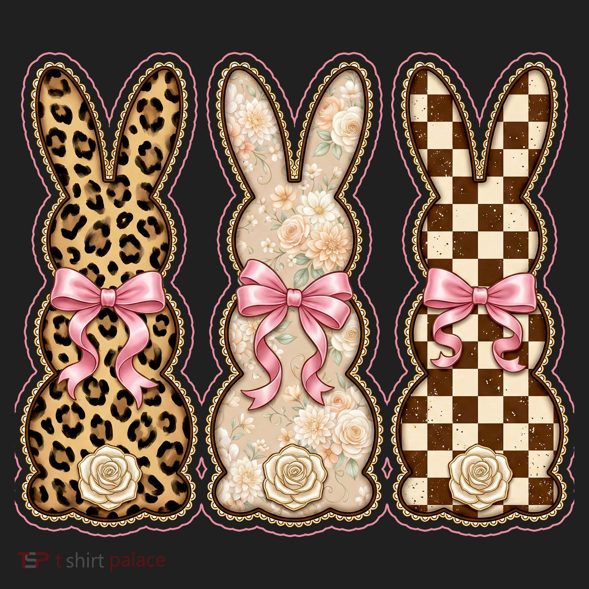 Cute Easter Girly Coquette Bunnies Women's Sweatshirt