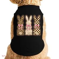 Cute Easter Girly Coquette Bunnies Doggie Tank thumb 0