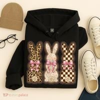 Cute Easter Girly Coquette Bunnies Hoodie thumb 4