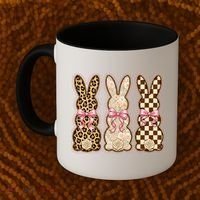 Cute Easter Girly Coquette Bunnies Coffee Mug thumb 2