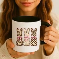 Cute Easter Girly Coquette Bunnies Coffee Mug thumb 3