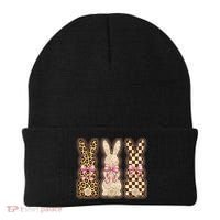 Cute Easter Girly Coquette Bunnies Beanie thumb 0