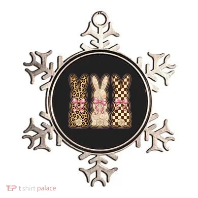 Cute Easter Girly Coquette Bunnies Ornament