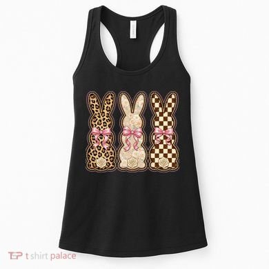 Cute Easter Girly Coquette Bunnies Women's Tank Top