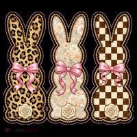 Cute Easter Girly Coquette Bunnies Baby Bodysuit thumb 2