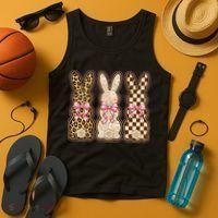 Cute Easter Girly Coquette Bunnies Tank Top thumb 4