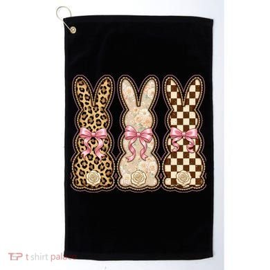 Cute Easter Girly Coquette Bunnies Golf Towel