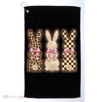 Cute Easter Girly Coquette Bunnies Golf Towel thumb 0
