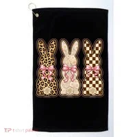 Cute Easter Girly Coquette Bunnies Golf Towel thumb 0