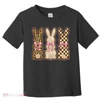 Cute Easter Girly Coquette Bunnies Toddler T-Shirt thumb 0