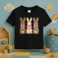 Cute Easter Girly Coquette Bunnies Toddler T-Shirt thumb 3