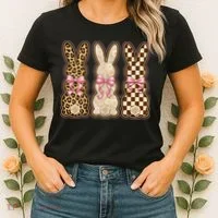 Cute Easter Girly Coquette Bunnies Women's T-Shirt thumb 2