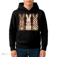 Cute Easter Girly Coquette Bunnies Kids Hoodie thumb 4