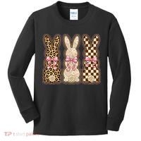 Cute Easter Girly Coquette Bunnies Kids Long Sleeve Shirt thumb 0