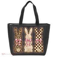 Cute Easter Girly Coquette Bunnies Tote Bag thumb 0