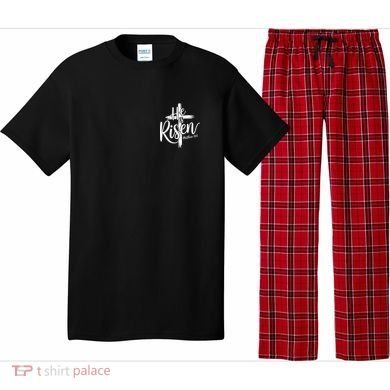 Celebrate Easter He Is Risen Matthew 28:6 Front And Back Pajama Set