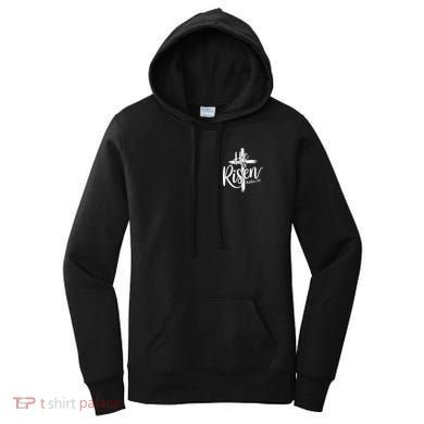 Celebrate Easter He Is Risen Matthew 28:6 Front And Back Women's Hoodie