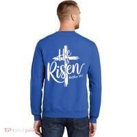 Celebrate Easter He Is Risen Matthew 28:6 Front And Back Sweatshirt thumb 1