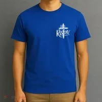 Celebrate Easter He Is Risen Matthew 28:6 Front And Back T-Shirt thumb 3