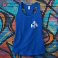 Celebrate Easter He Is Risen Matthew 28:6 Front And Back Women's Tank Top thumb 3