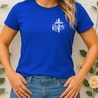 Celebrate Easter He Is Risen Matthew 28:6 Front And Back Women's T-Shirt thumb 2