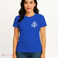 Celebrate Easter He Is Risen Matthew 28:6 Front And Back Women's T-Shirt thumb 4