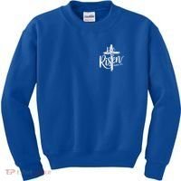 Celebrate Easter He Is Risen Matthew 28:6 Front And Back Kids Sweatshirt thumb 0