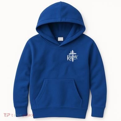 Celebrate Easter He Is Risen Matthew 28:6 Front And Back Kids Hoodie