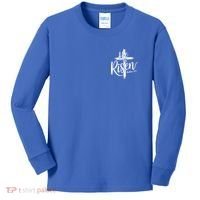 Celebrate Easter He Is Risen Matthew 28:6 Front And Back Kids Long Sleeve Shirt thumb 0