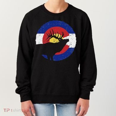 Colorado Elk Hunting Co State Flag Hunter Women's Sweatshirt