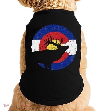 Colorado Elk Hunting Co State Flag Hunter Doggie Tank