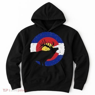Colorado Elk Hunting Co State Flag Hunter Hoodie