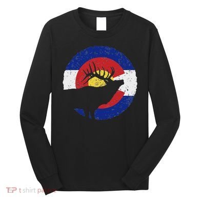 Colorado Elk Hunting Co State Flag Hunter Long Sleeve Shirt