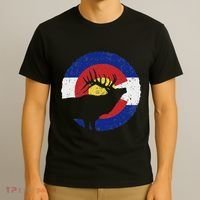 Colorado Elk Hunting Co State Flag Hunter T-Shirt thumb 3