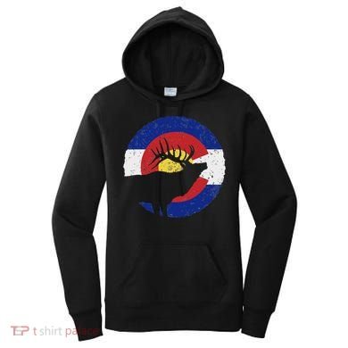Colorado Elk Hunting Co State Flag Hunter Women's Hoodie