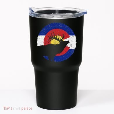 Colorado Elk Hunting Co State Flag Hunter Tumbler