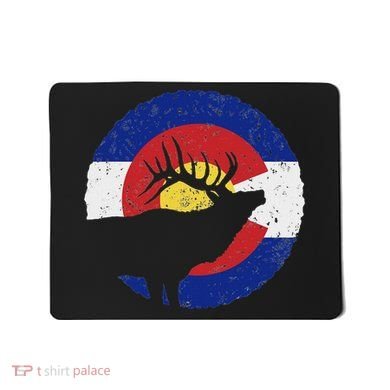 Colorado Elk Hunting Co State Flag Hunter Mousepad