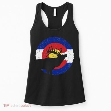 Colorado Elk Hunting Co State Flag Hunter Women's Tank Top