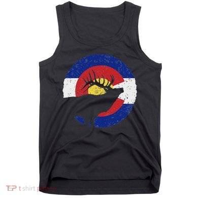 Colorado Elk Hunting Co State Flag Hunter Tank Top