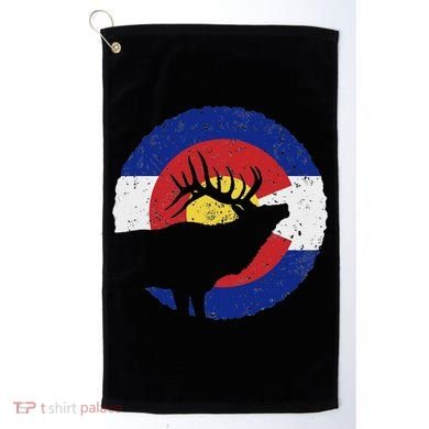 Colorado Elk Hunting Co State Flag Hunter Golf Towel