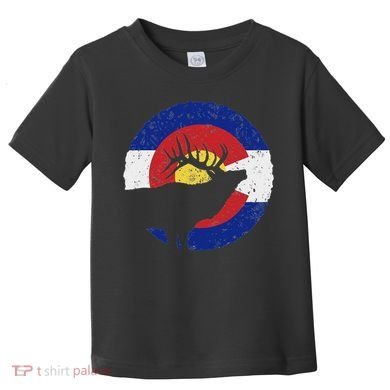 Colorado Elk Hunting Co State Flag Hunter Toddler T-Shirt