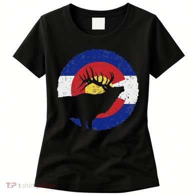Colorado Elk Hunting Co State Flag Hunter Women's T-Shirt