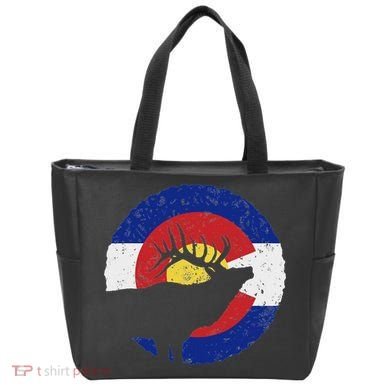 Colorado Elk Hunting Co State Flag Hunter Tote Bag