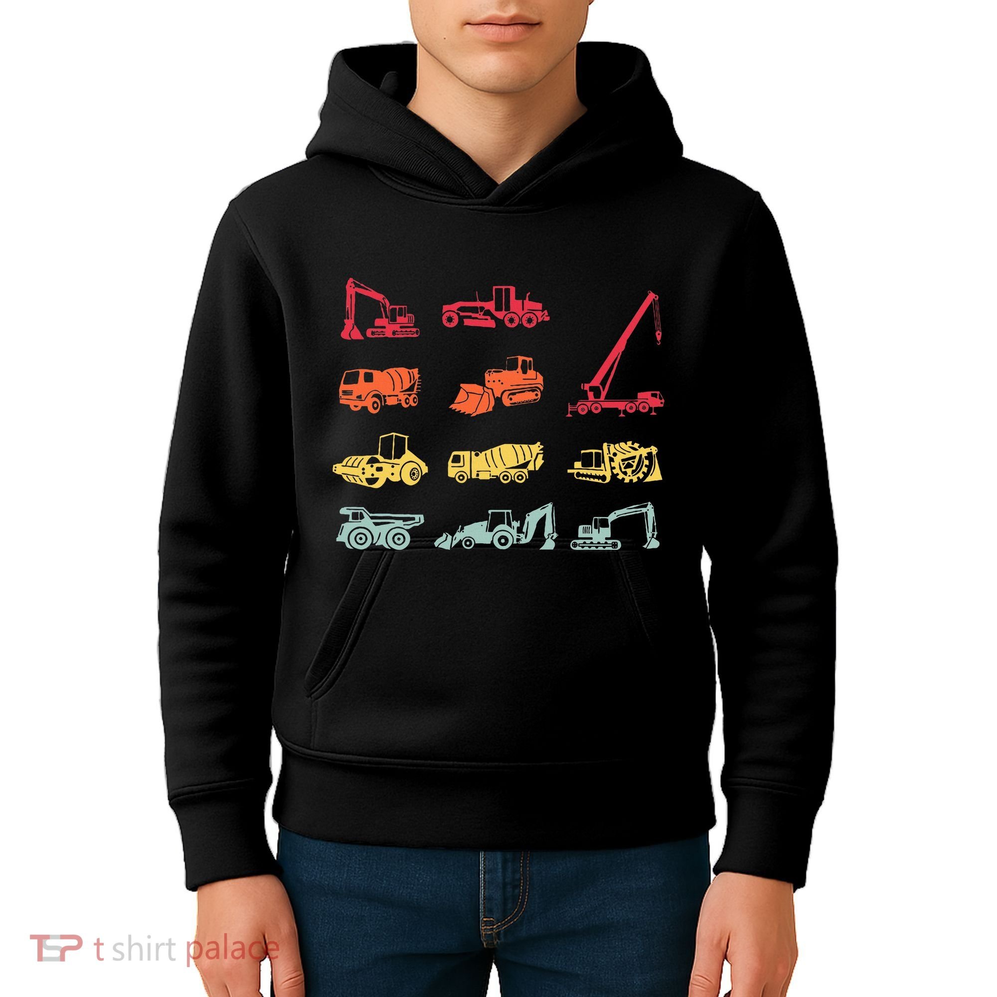 Construction Equipment Heavy Equipment Operator Kids Hoodie