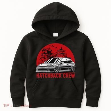 Civic Ek Hatchback Type R Japanese Car Kids Hoodie