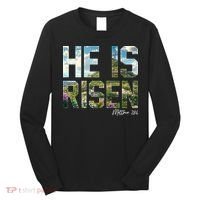 Celebrate Easter He Is Risen Matthew 18:6  Long Sleeve Shirt thumb 0