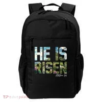 Celebrate Easter He Is Risen Matthew 18:6  Backpack thumb 0
