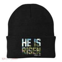 Celebrate Easter He Is Risen Matthew 18:6  Beanie thumb 0
